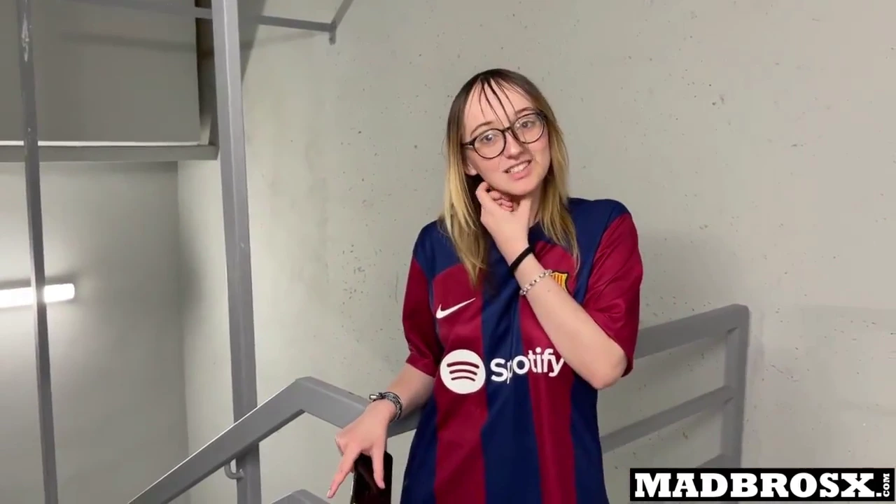 Barcelona fan gets anal sex from PSG fans in the stadium corridors! porn video