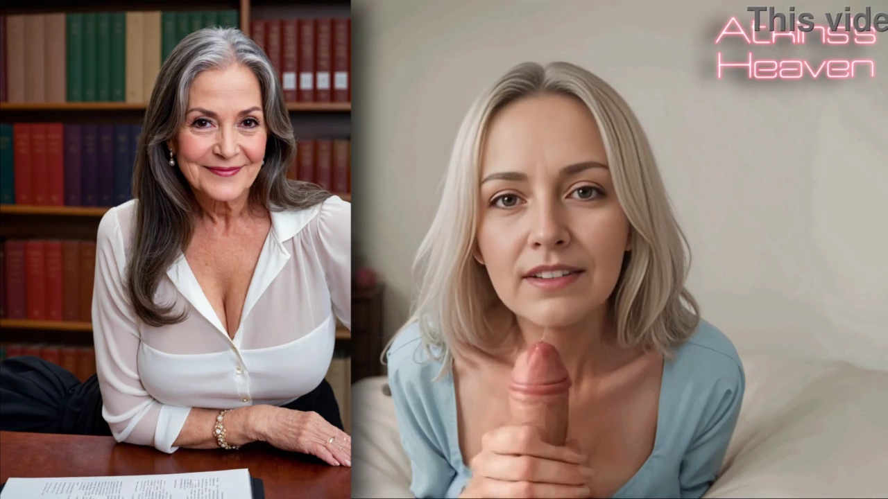 A busty friend's mature helper assists in self-pleasure porn video